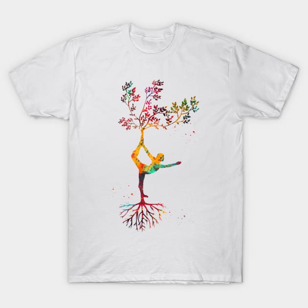 Yoga pose T-Shirt by erzebeth